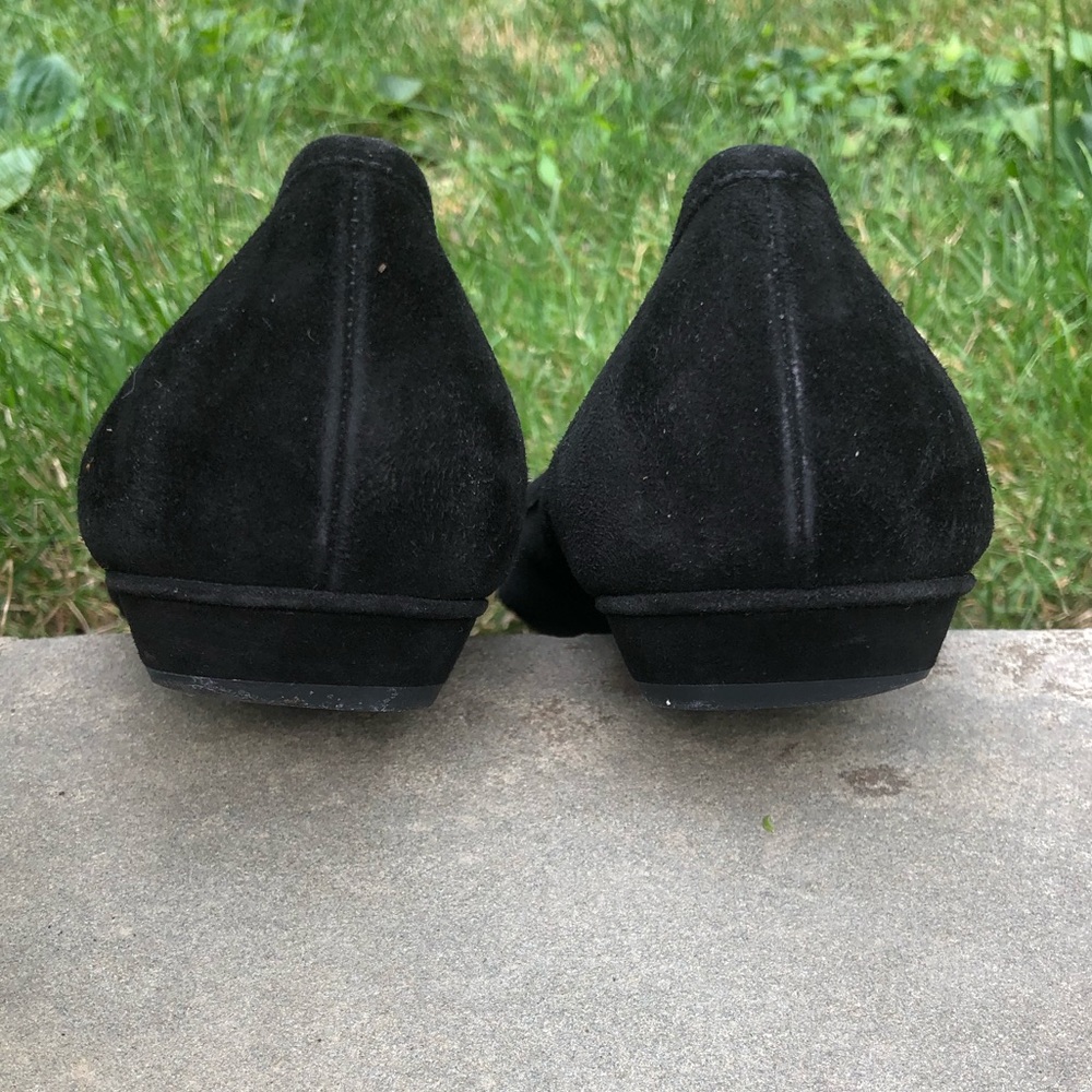 Prada Black Suede Flats 37.5 - Picture 6 of 11
